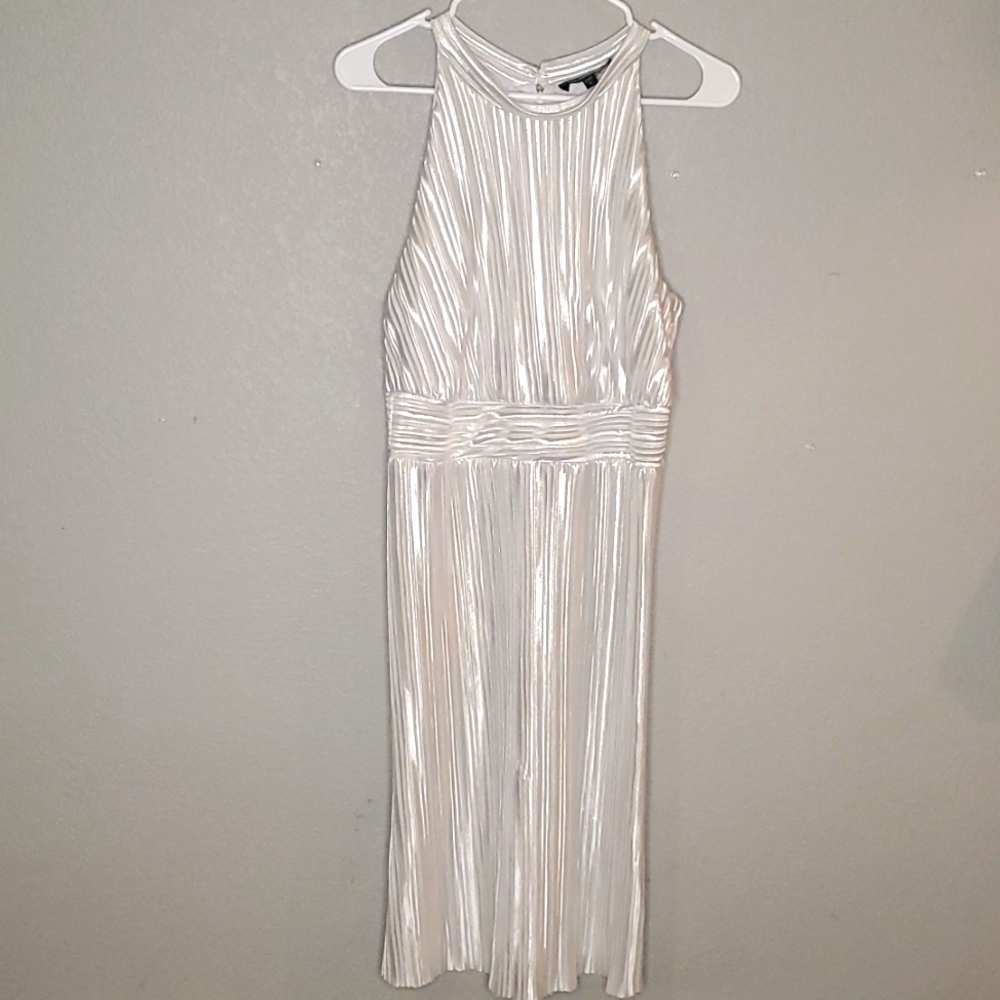 Glamour Silver Midi Dress